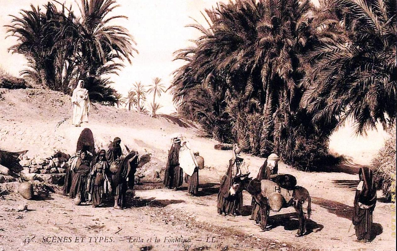 2975- Algerie - Scene de Vie - Leila et la Fontaine.jpg